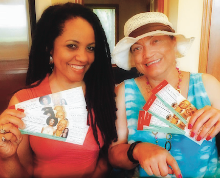 Lisa Peyton-Caire, founder of Black Women’s Wellness Foundation, and Brenda Brown holding tickets (available now!) to this year’s Black Women’s Wellness Day. Photo by Lisa Peyton-Caire