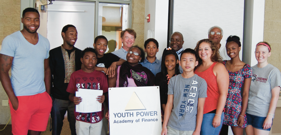 2015 summer program graduates of the Youth Power Academy of Finance. Photo by Claire Miller.