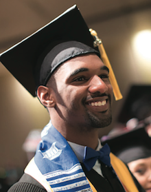 Dantrell Cotton at his UW graduation last year