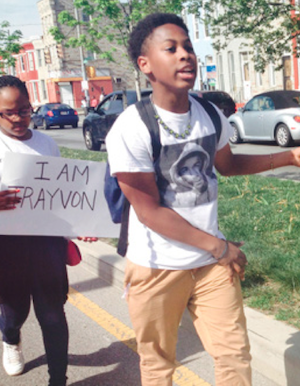 Jerome Lyles,15, wants effort for justice to keeping going. Photos: Richard B. Muhammad