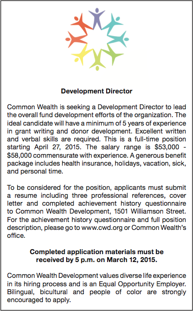 Advertisement: Common Wealth