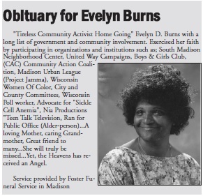 Obituary for Evelyn Burns